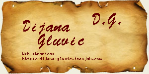 Dijana Gluvić vizit kartica